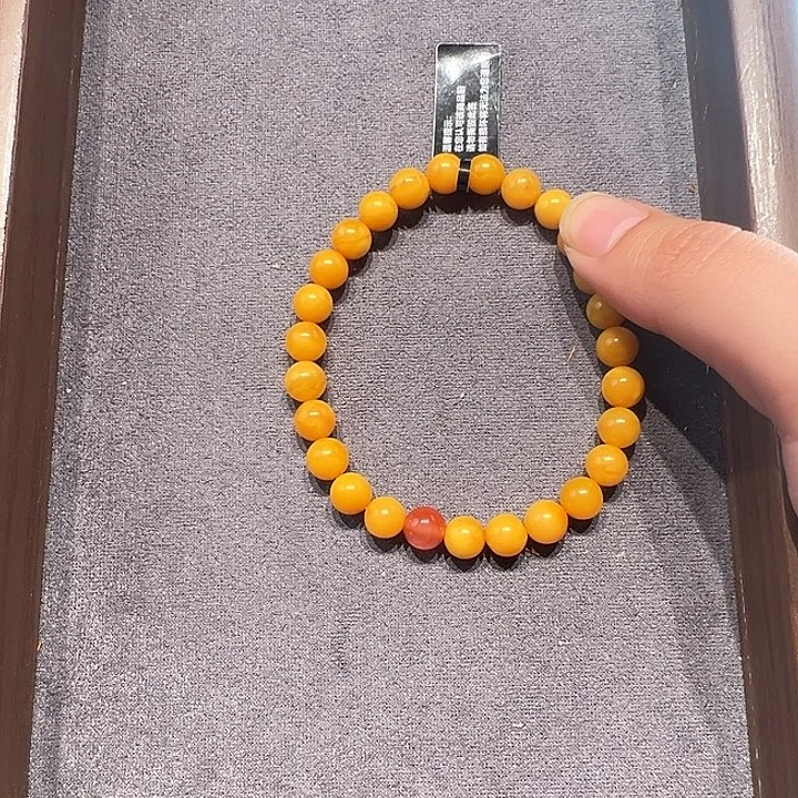 蜜蜡未镶嵌手串7.5mm蜜蜡手串