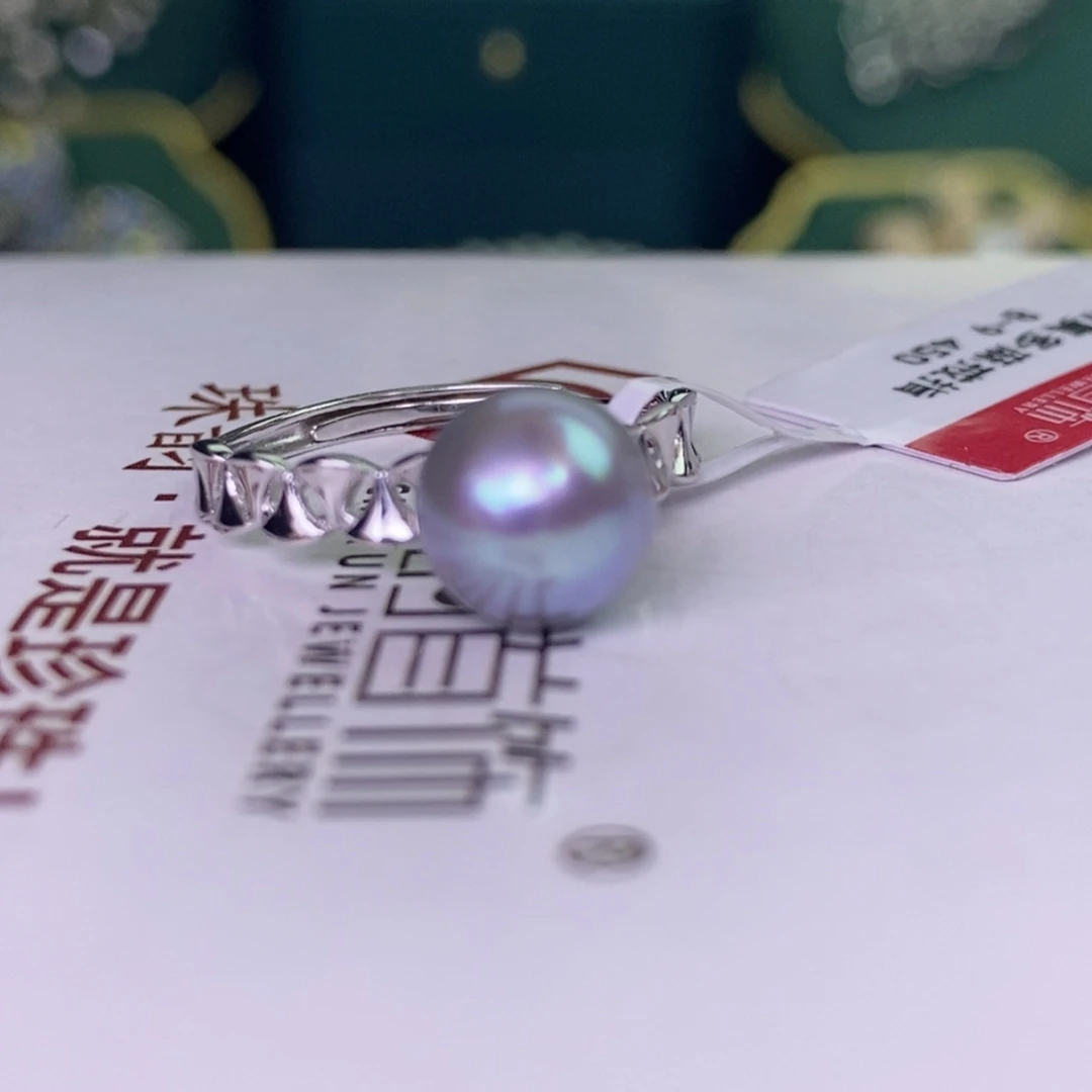 海水珍珠银S925镶嵌戒指