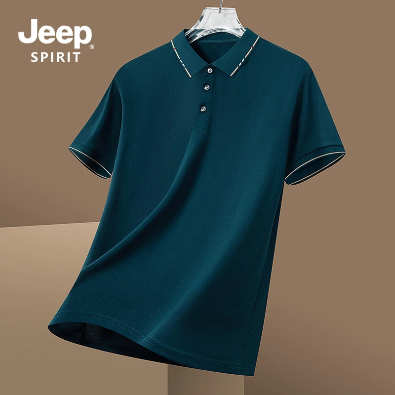 JEEP短袖夏季冰感休闲商务polo潮流Polo衫男装简约半袖翻领时尚