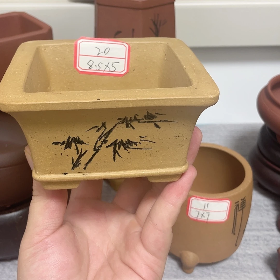 紫砂花盆宜兴精品紫砂手工