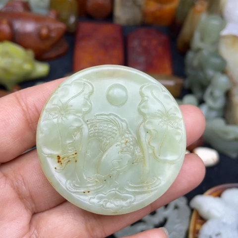 蛇纹石玉未镶嵌颈饰57