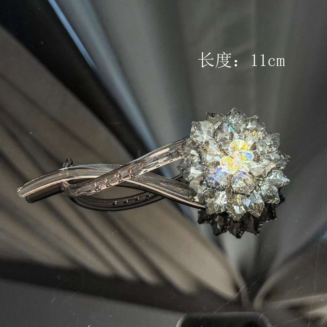 BAOSHATI/宝莎缇F-773超闪轻奢满钻花朵扭扭夹