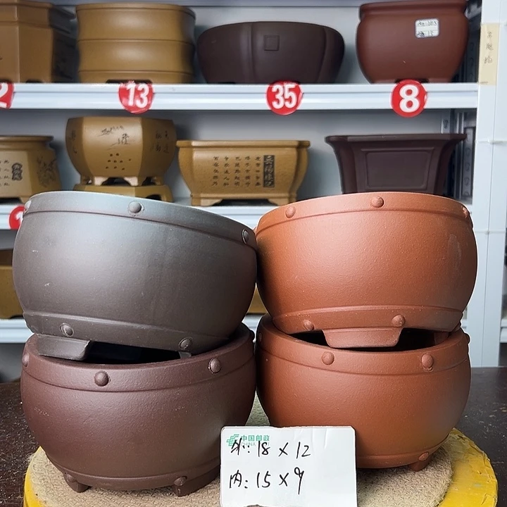 紫砂花盆你在一起