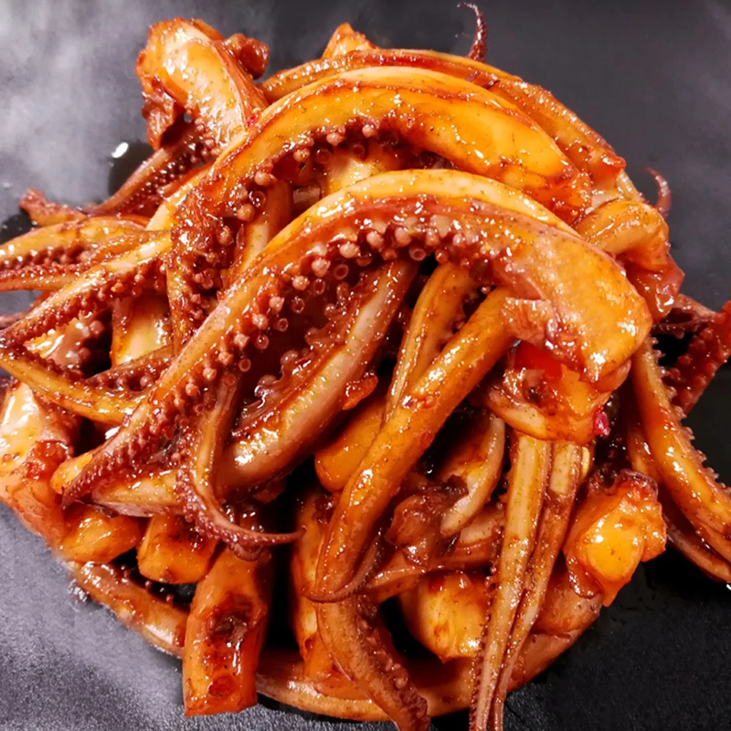 香辣美味小吃香辣铁板鱿鱼须鱿鱼丝鱿鱼头开袋即食休闲解馋小零食
