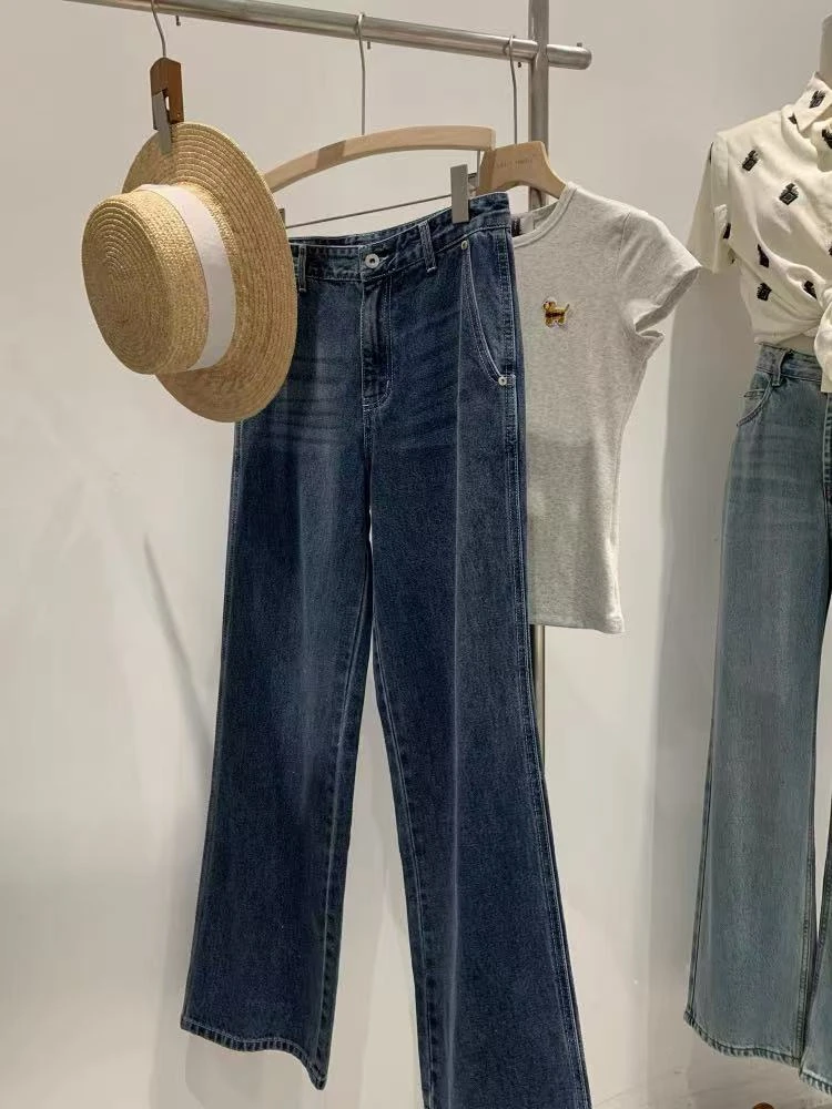 【百万清仓】柜300+ 好货一批 棉质复古直筒牛仔裤~A8151