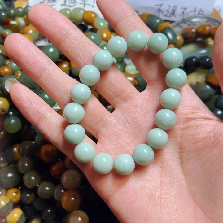 蛇纹石玉手链合金