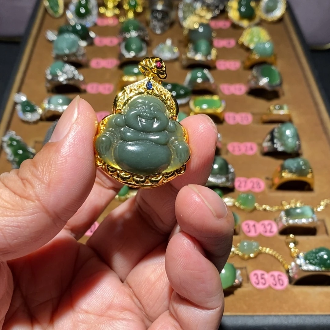 和田玉（碧玉）未镶嵌戒指