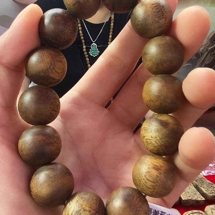 手串沉香天然野母树圆珠单圈1.6/19克➕多样性发一