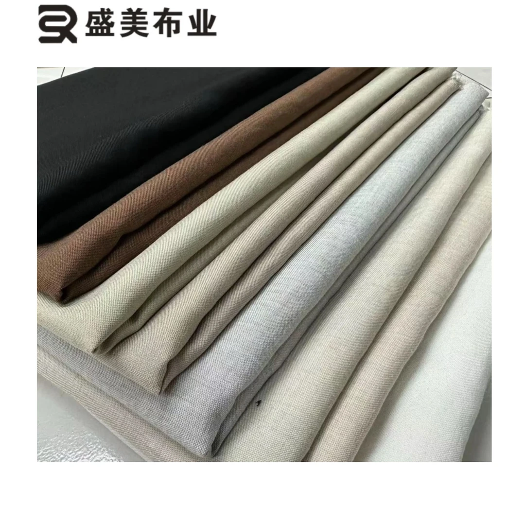 【亚麻天丝】垂感柔软裤子套装裙布料面料不支持七天无理由亚麻布料