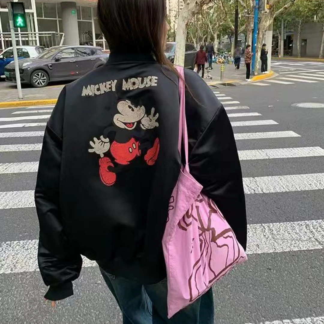 黑色棒球服女2025年新款设计感秋冬独特超好看外套夹棉百搭