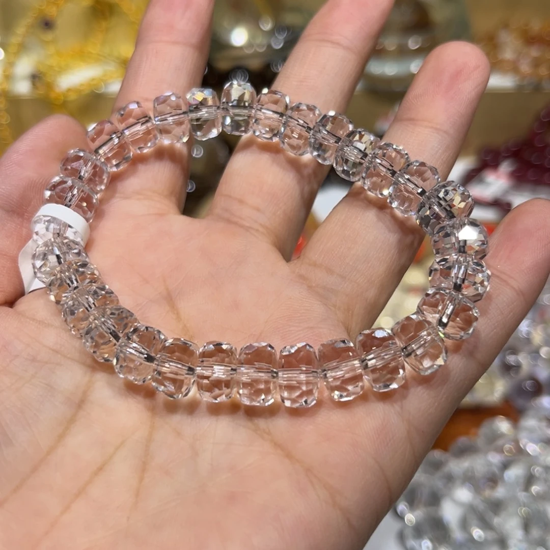 非金属车轮刻面卡10手串白