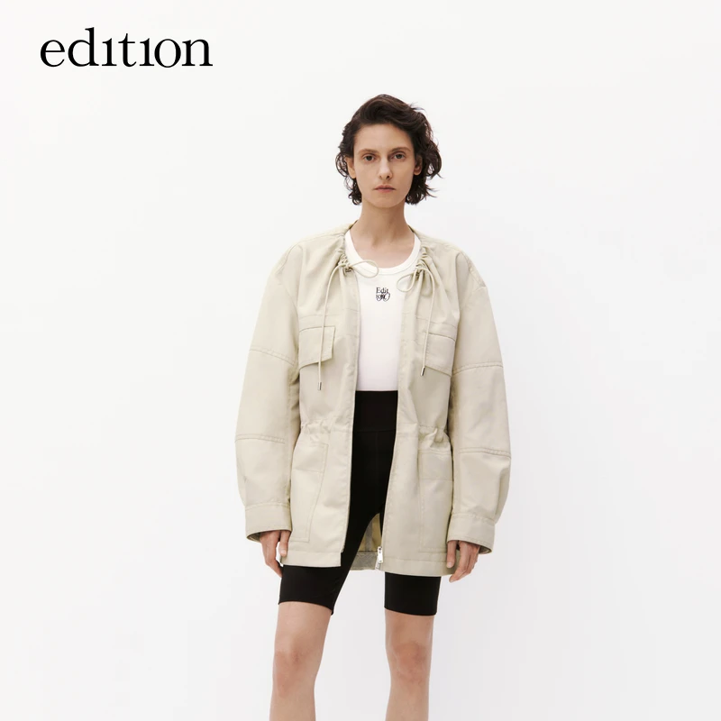 【金拐子专属】edition工装外套鹿棕色飞行员抽绳夹克#EBC3COTT04