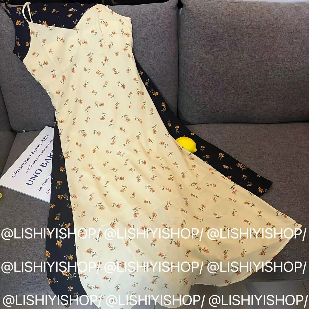【李十一LISHIYI】碎花吊带连衣裙女法式小众显瘦气质连衣裙249-1