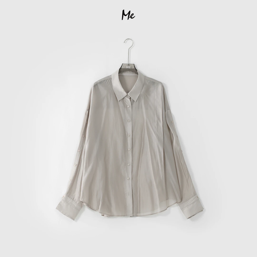 ME【三门襟衬衫】夏季时尚百搭显瘦设计款女士衬衫MEQC317