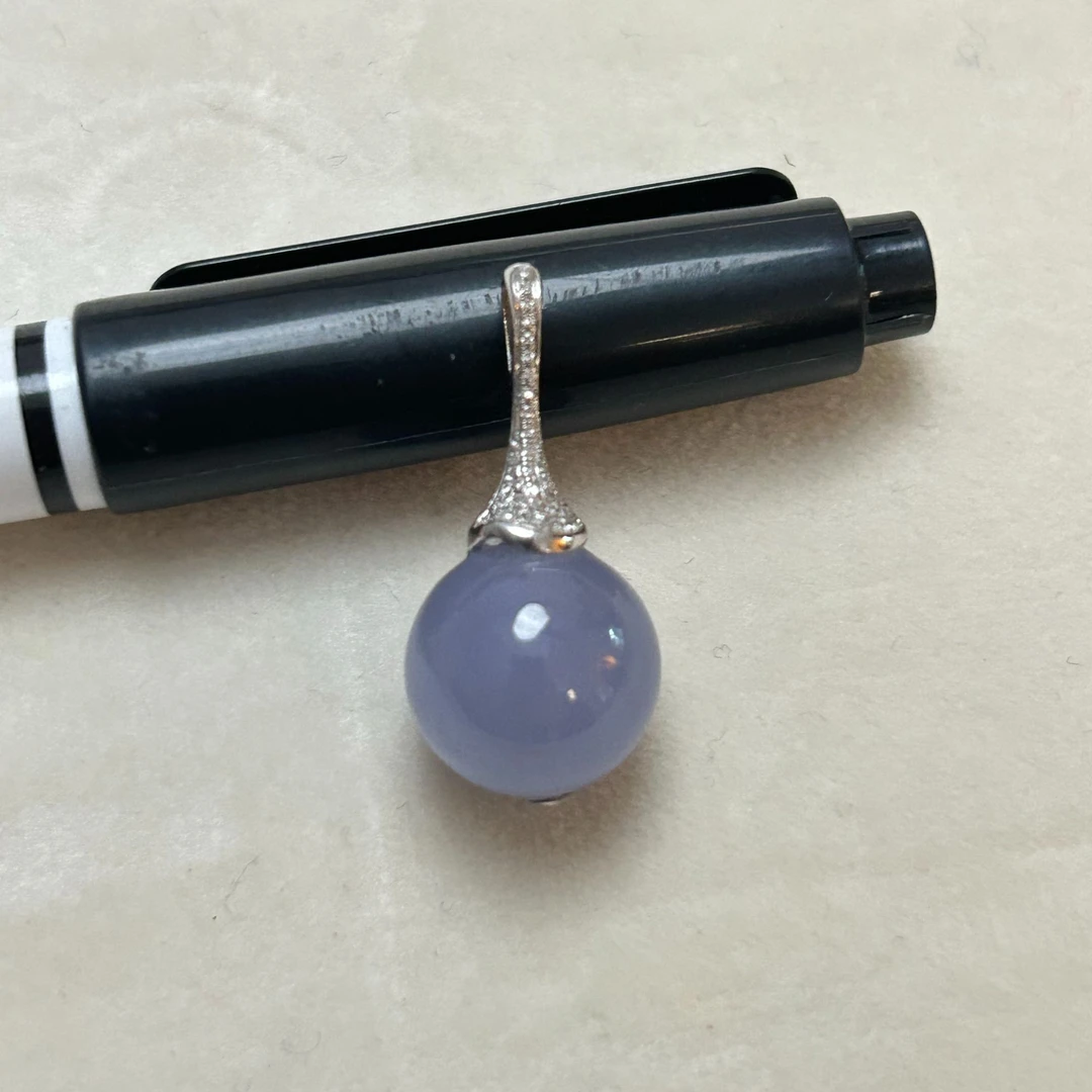 【嬢嬢】18k金紫珠翡翠吊坠-24985-多样性发其一