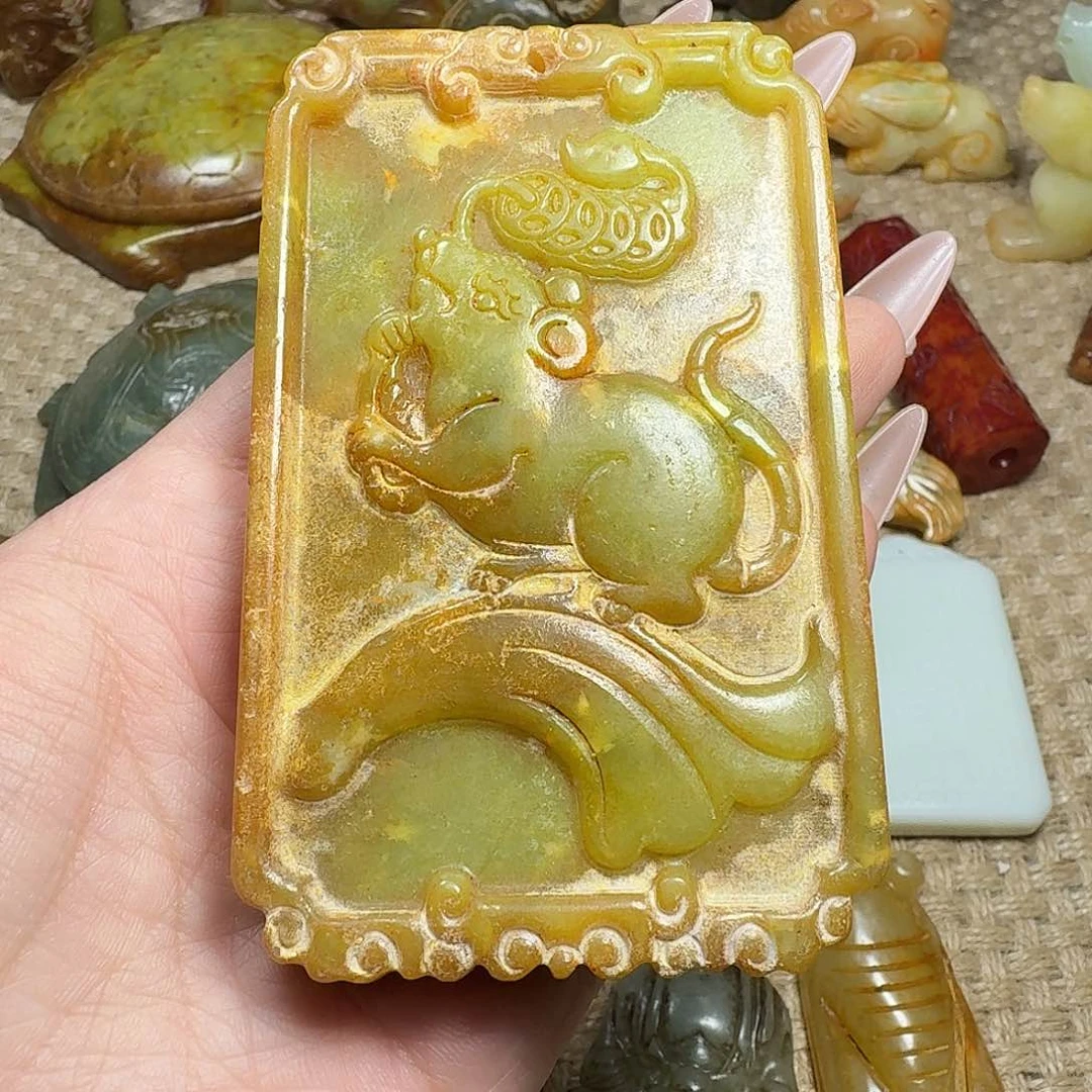 白玉菩提吊坠挂件