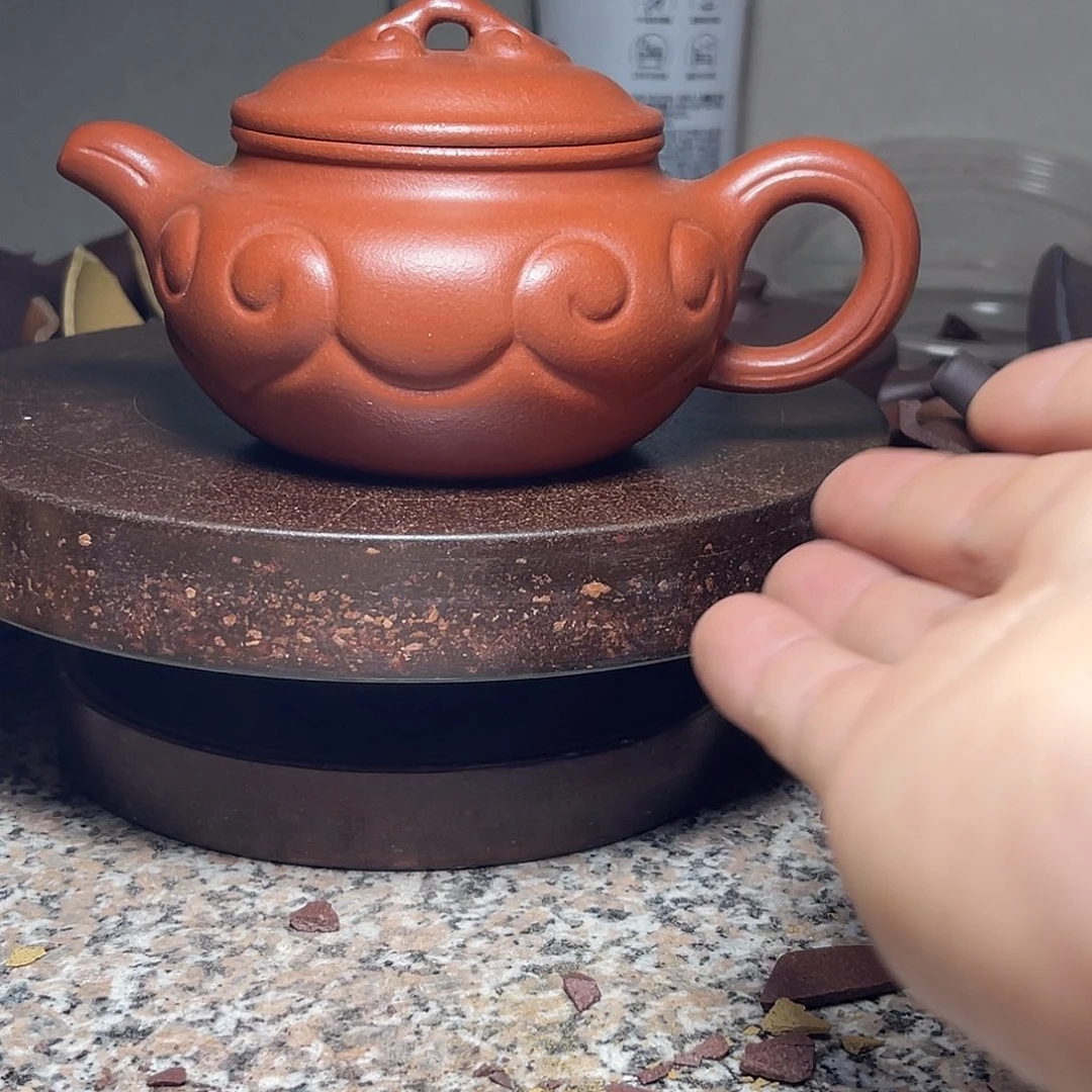 茶壶紫砂完美朱泥如意仿古