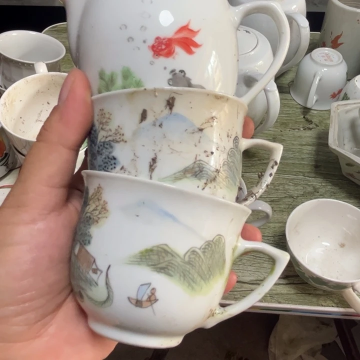 都是瑕疵品看好下单山水杯个公道杯鱼的