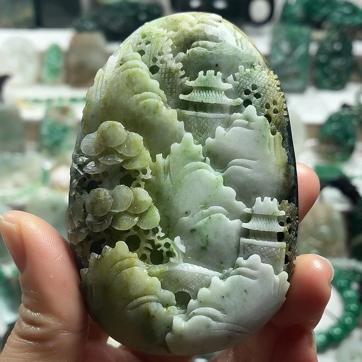 独山玉未镶嵌吊坠