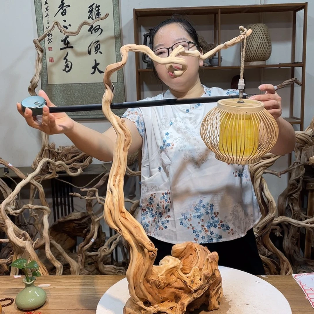 香榧木杜鹃根根艺摆件