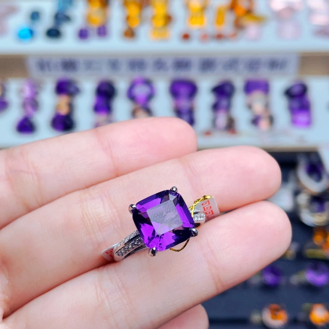 水晶珠宝半成品银S925镶嵌天然保真