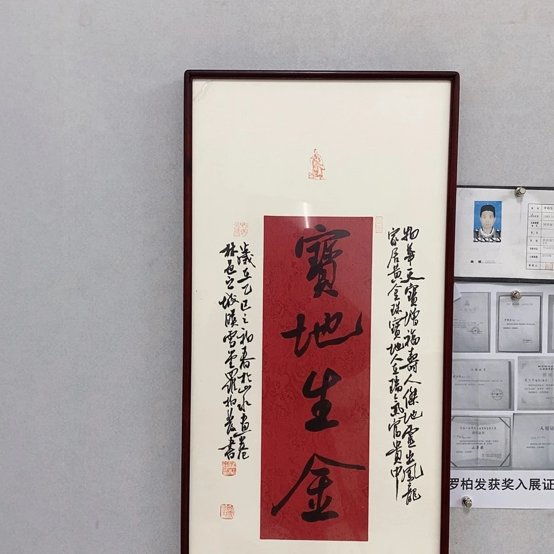 书法罗柏发书法宝地生金