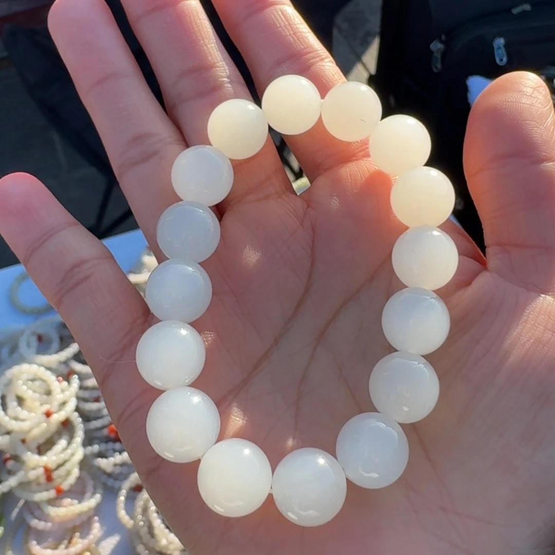 和田玉颈饰未镶嵌D卡12冰白老料多样性拍一发一