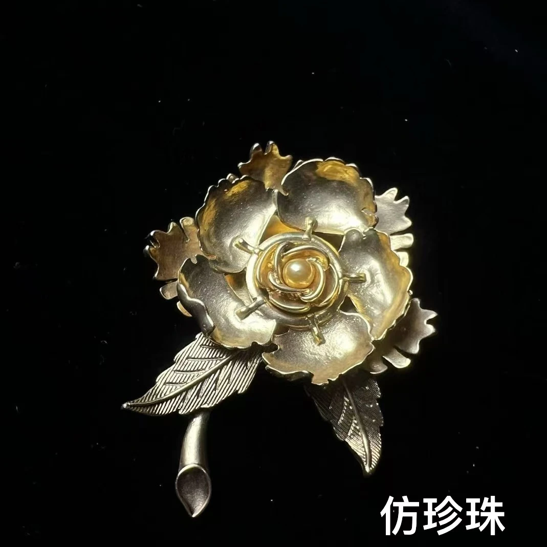铜合金树脂胸针 铜合金[花驴专享] 合金 胸针HV42411