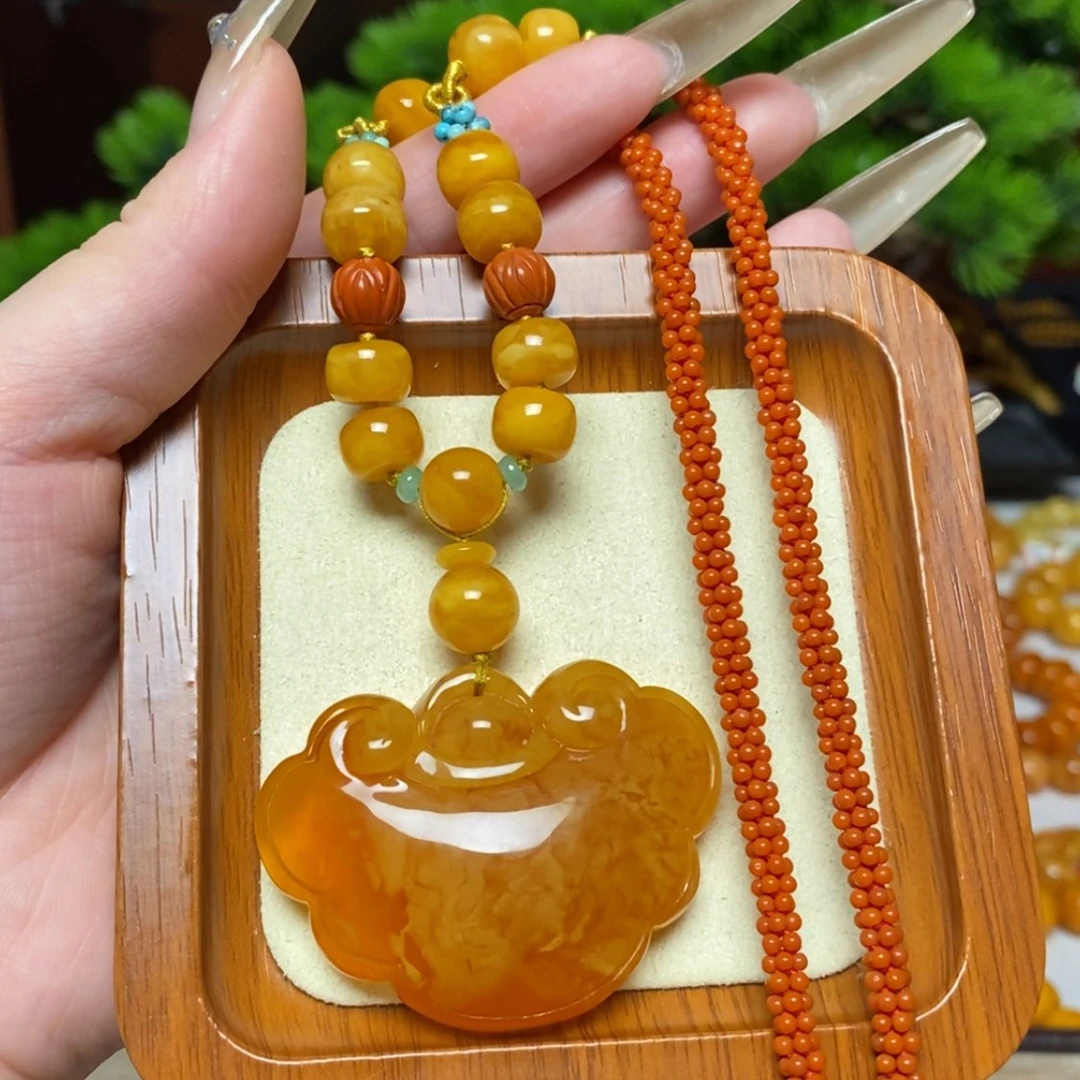 【闪购商品】蜜蜡颈饰未镶嵌项链