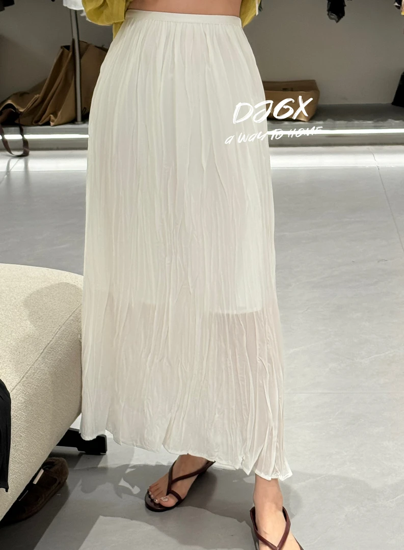 【DJGX】&大家闺秀“百搭必入”垂感显瘦半裙041902