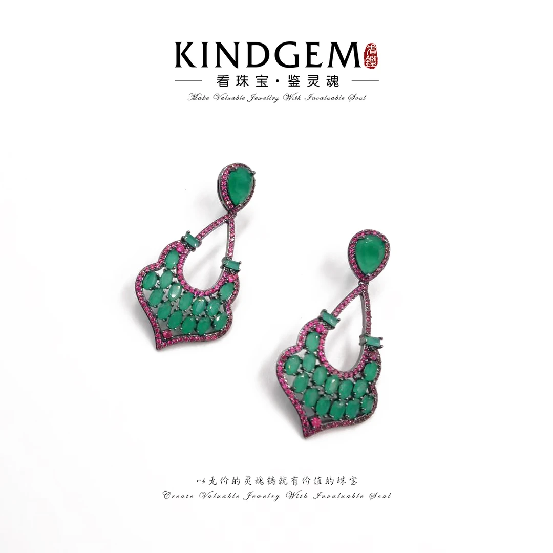 KindGem   篱笆与花百搭精致耳环  XXDC-13815