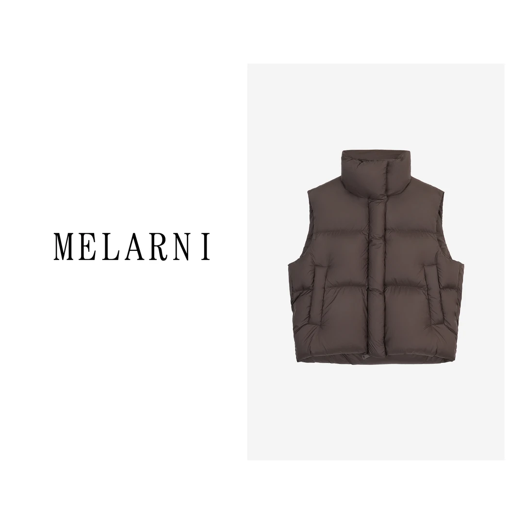 【MELARNI】短款时尚休闲百搭简约保暖秋冬马甲MLN10385