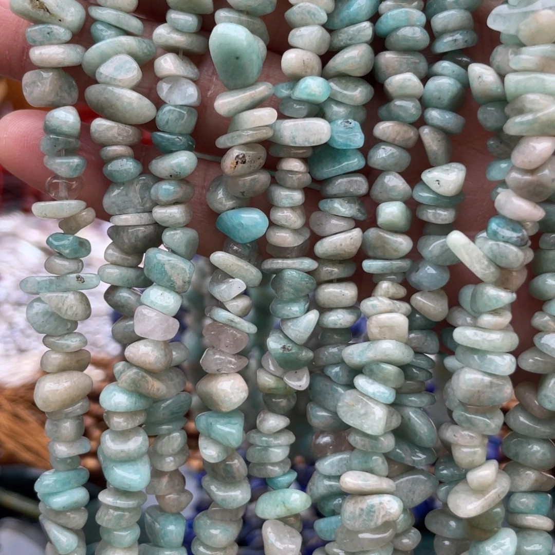 玛瑙/玉髓未镶嵌珠宝半成品天河石碎石1条长条