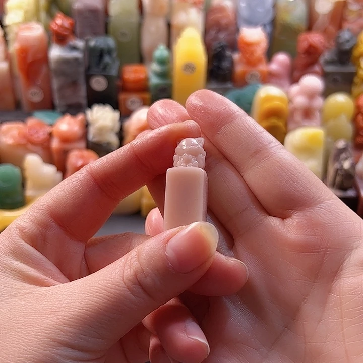 云南石印石手工定制1.3厘米，九尾狐，包刻字