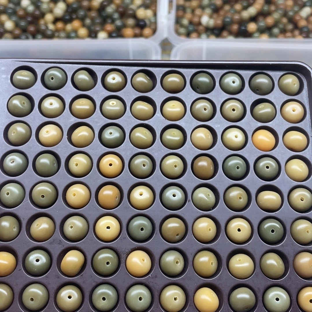 白玉菩提吊坠11阴皮绿苹果110颗