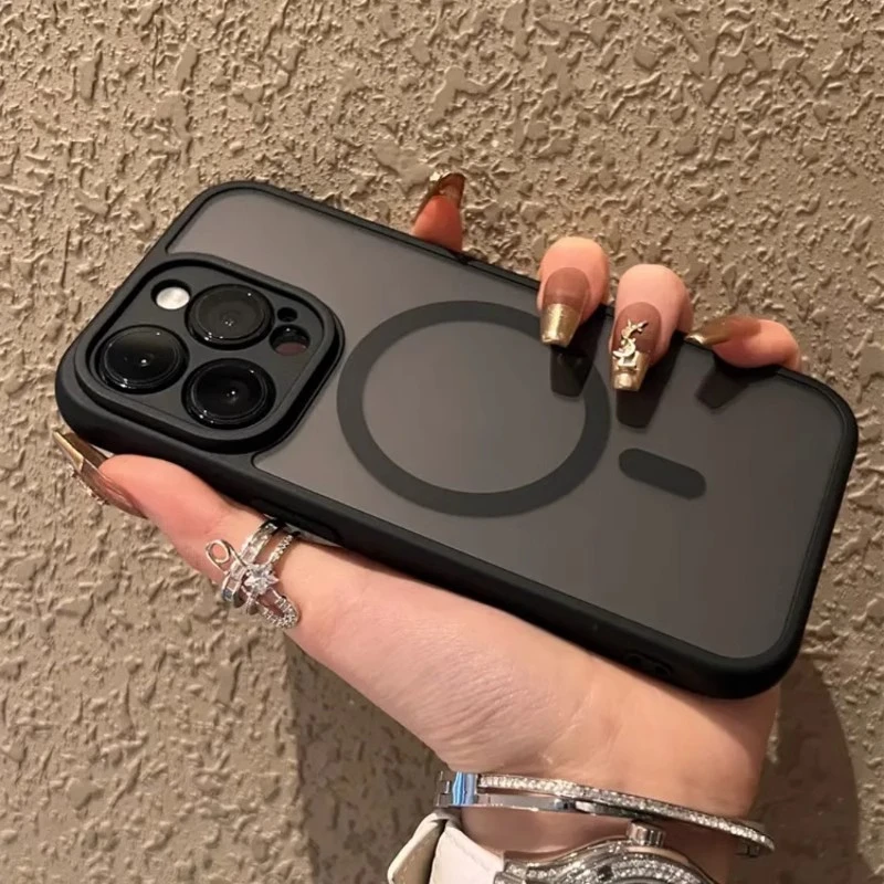 Magsafe磁吸磨砂肤感适用iPhone16promax手机壳苹果15新款14防摔