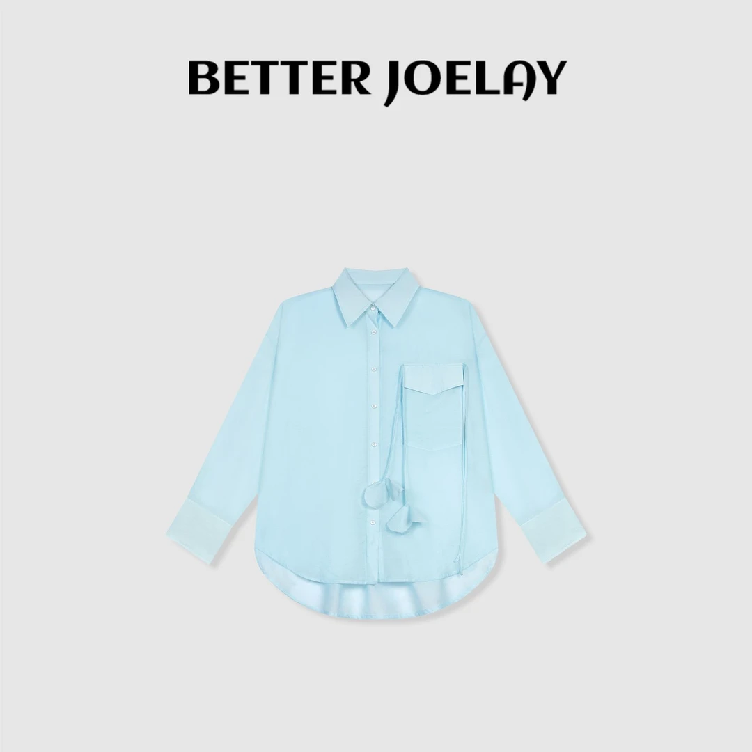 BETTER JOELAY -【净色剪裁】时尚百搭衬衫宽松潮流休闲风Z4761