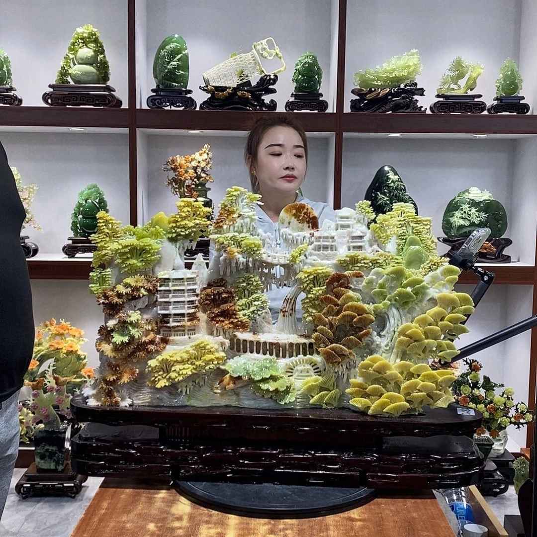 浪***哥玉山水摆件 玄关摆件