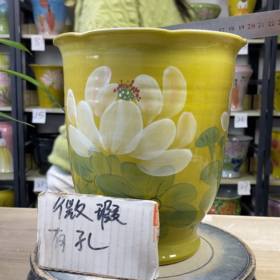 小***雨景德镇手工手绘陶瓷花盆
