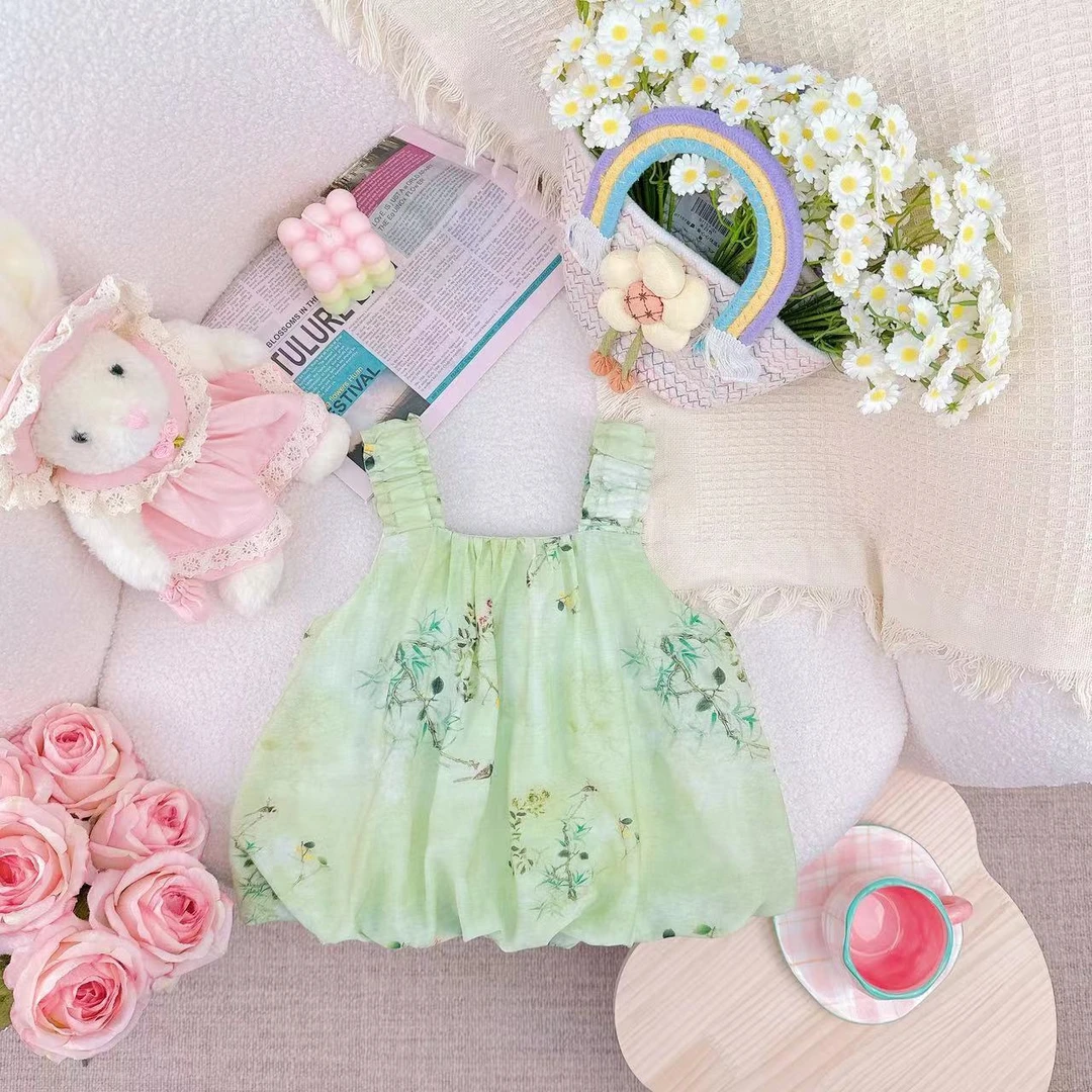 新款夏季百搭洋气清爽连童装衣裙 D-S210