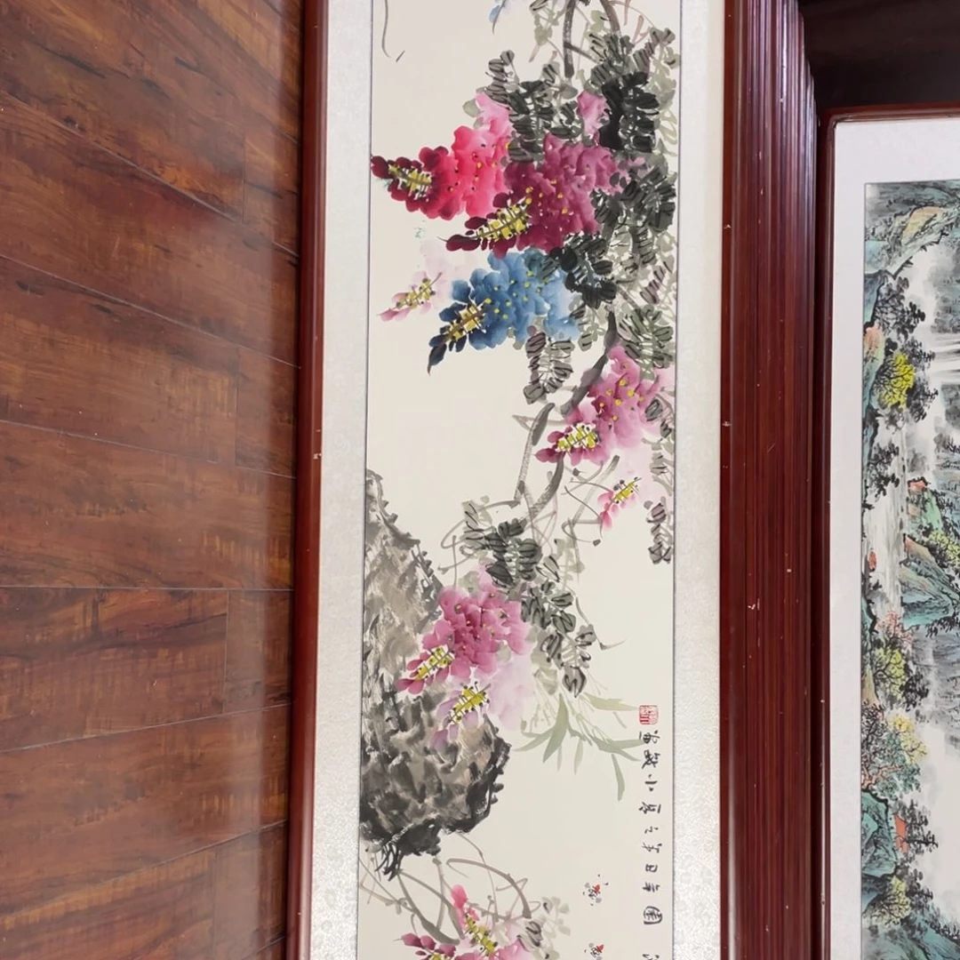 国画带框尺寸48*163厘米