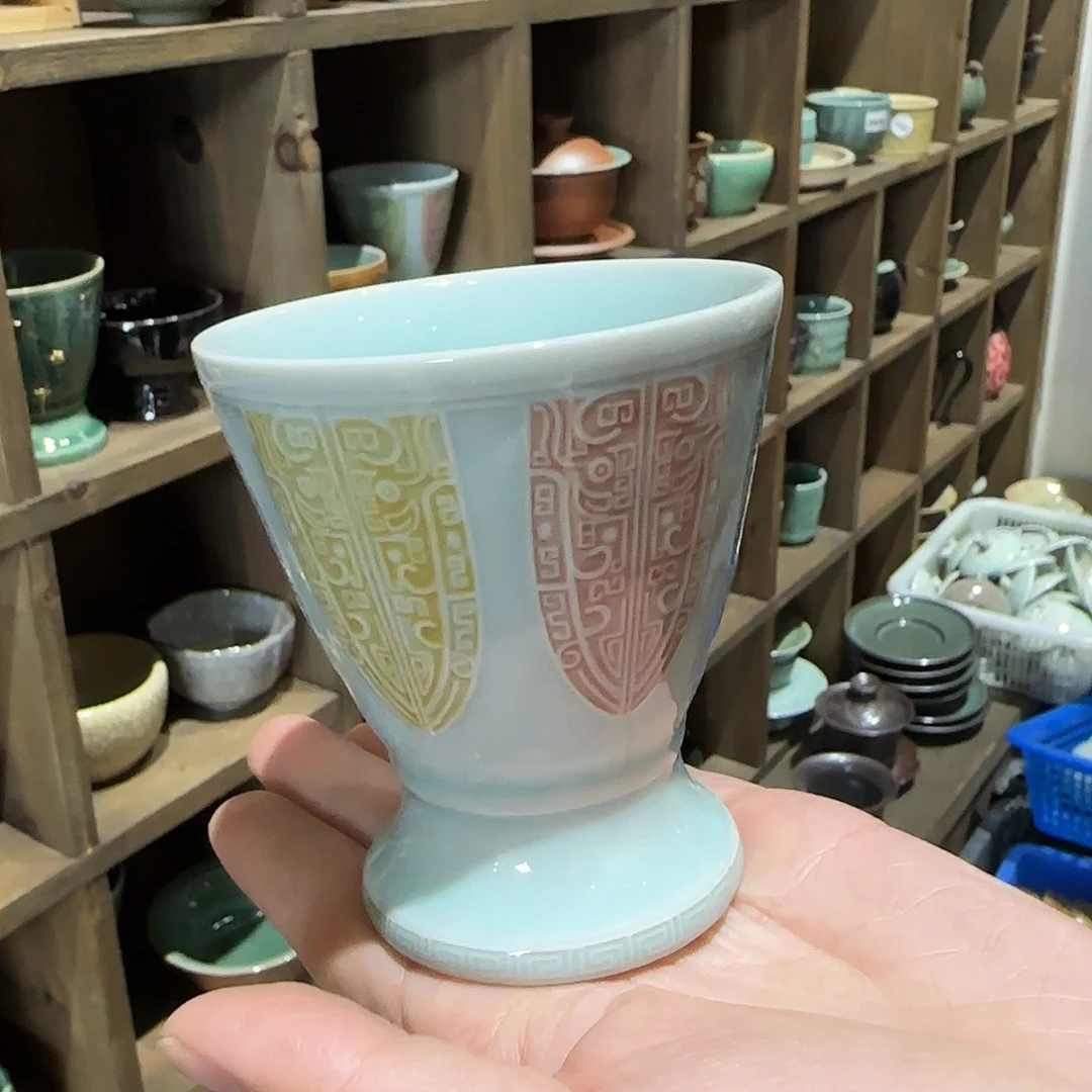 龙泉敬悦青瓷品茗杯 微瑕