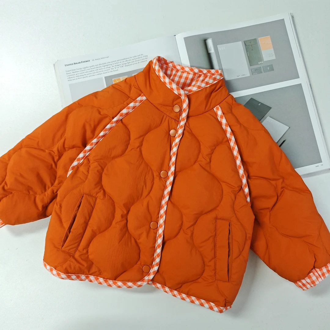 【双面穿三防羽绒服 小洛妈咪】婴儿童羽绒服男女宝宝连帽外套H26