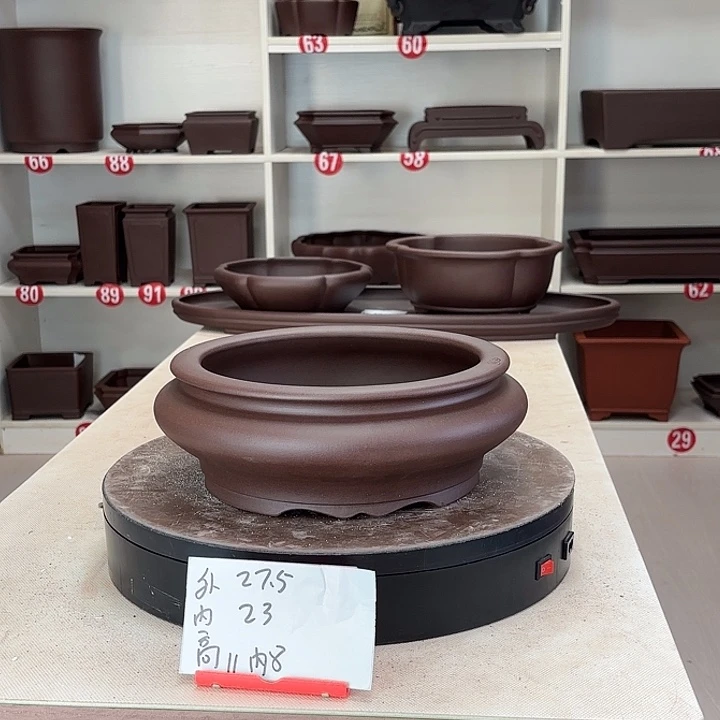 花盆紫砂束口圆盆