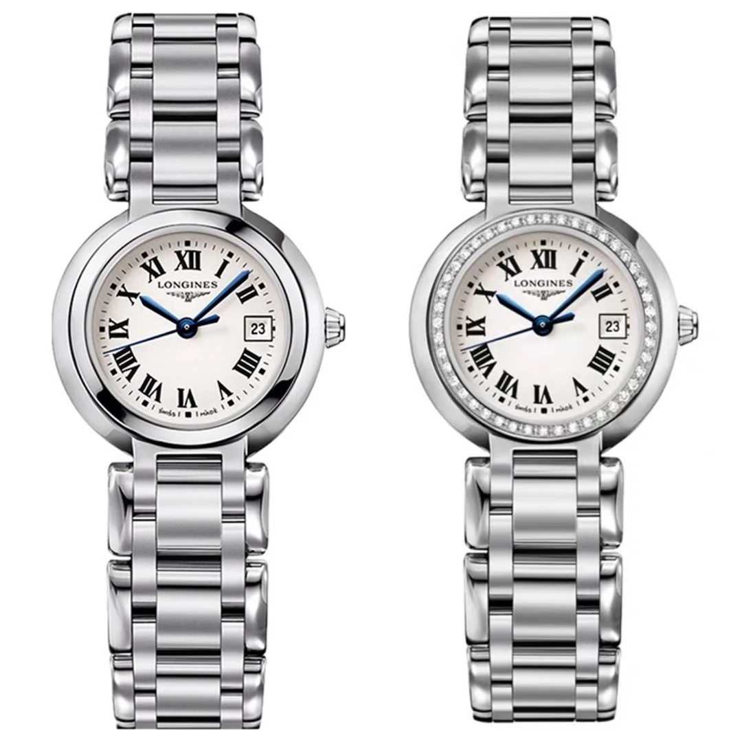 99新 Longines/浪琴 心月110/石英/白盘罗马/表径26.5mm/女士腕表