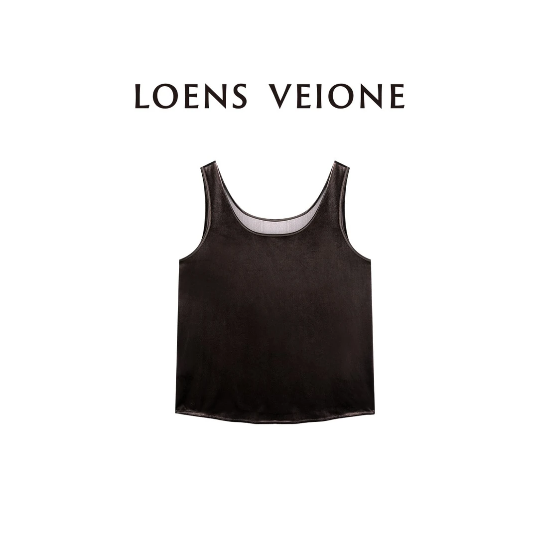 LOENS VEIONE/罗拉【洛克】百搭丝绒重磅醋酸背心24CVDI0075N