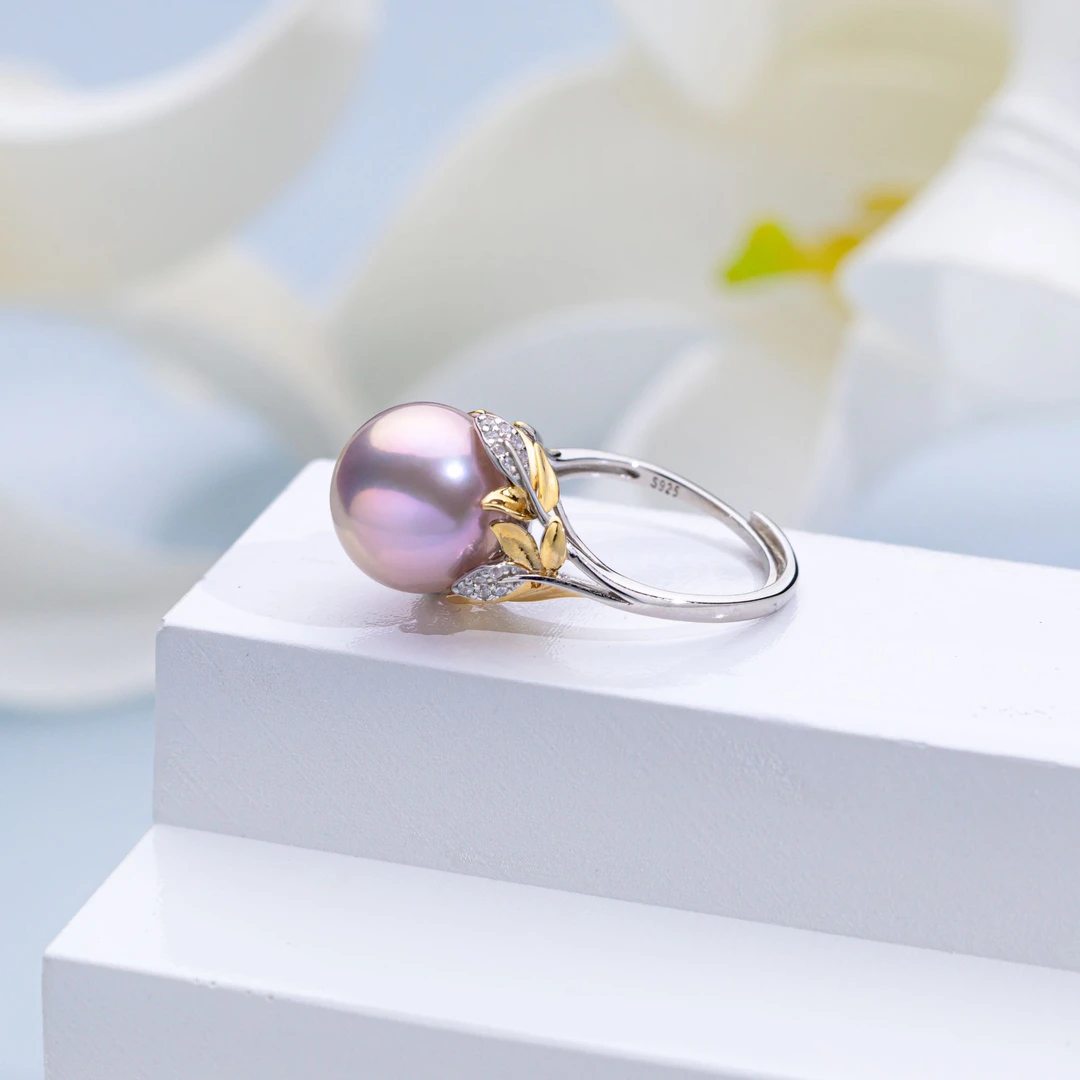 极光“曼塔”珍珠戒指 12-13mm s925银 2144H00DY