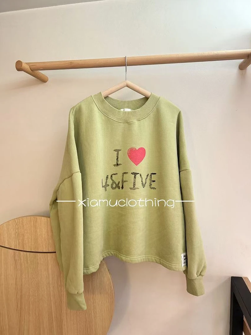 夏沐韩国正品抓绒爱心卫衣-不支持退换4254