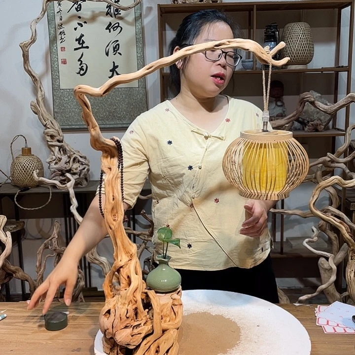 香榧木杜鹃根根艺摆件