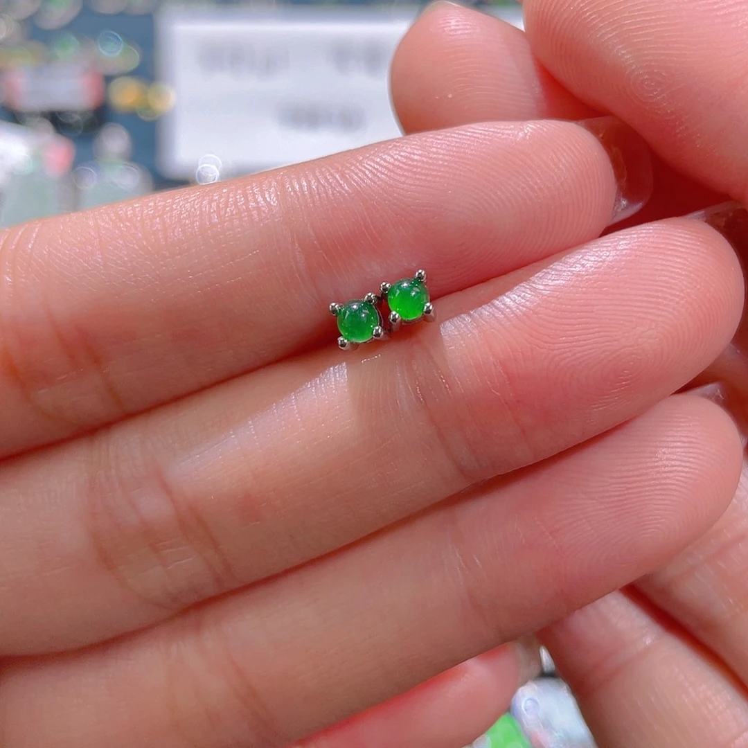 未镶嵌翡翠耳饰耳钉